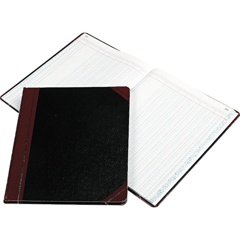 Boorum & Pease Columnar Accounting Book 8 Column Black Cover 150 Pages 10 1/8 x 12 1/4 160212158