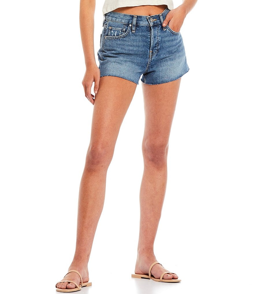 Hudson Jeans Lori High Rise Cut Off Raw Hem Short