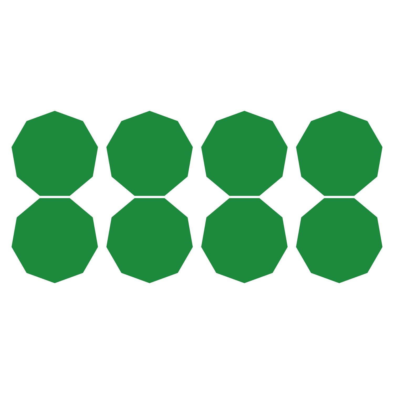 LiteMark 2 Inch Blue Nonagon Decals - Pack of 80