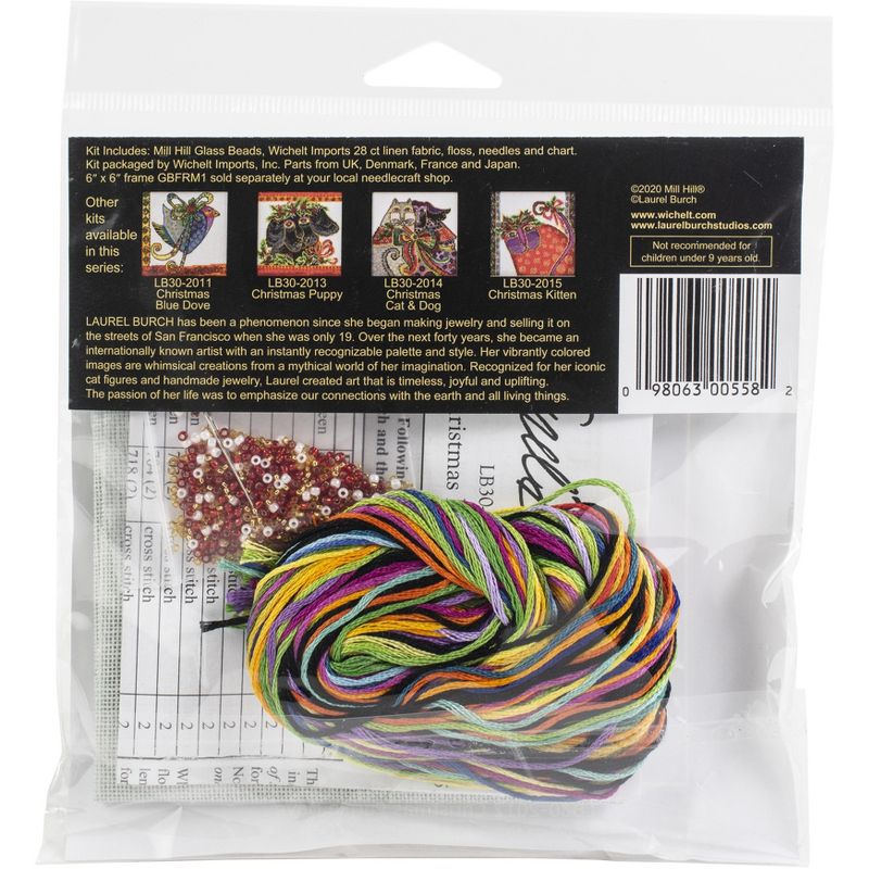 Mill Hill/Laurel Burch Counted Cross Stitch Kit 5.5"X5.5"-Christmas Purple Dove (28 Count)