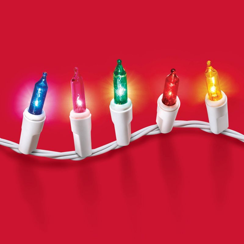 Christmas Incandescent Mini String Lights, 25 ct, Multicolored White Wire - Wondershop™