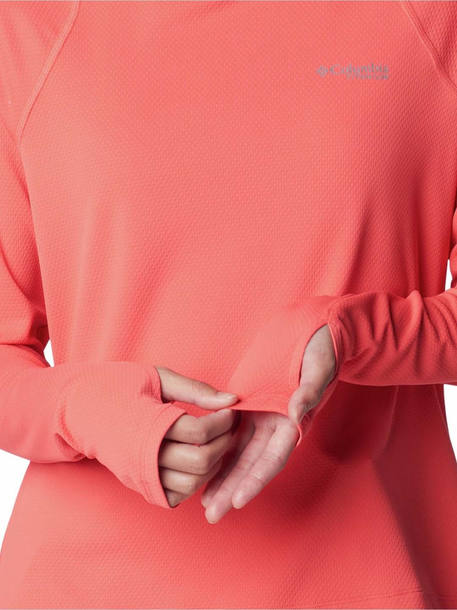 Columbia Peach Regular Fit Sports Hoodie