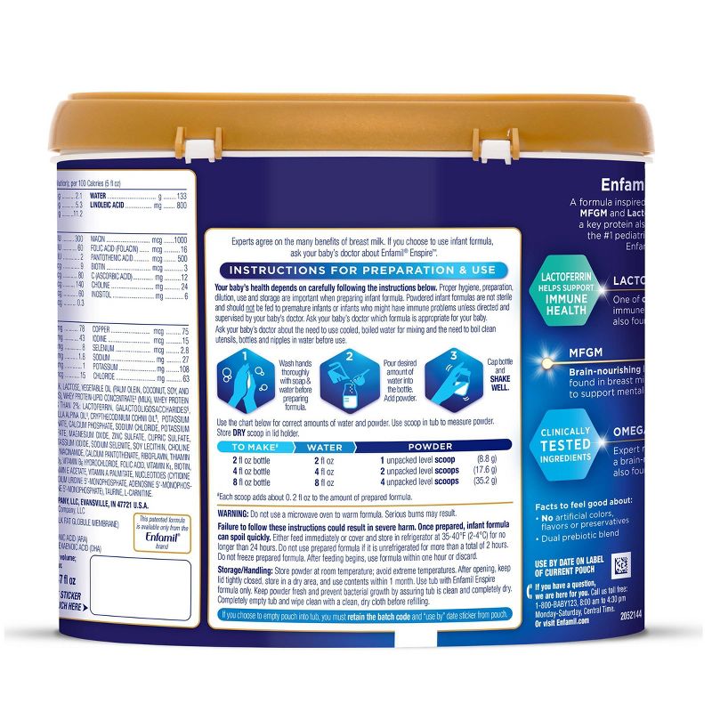 Enfamil Enspire Infant Formula Powder Tub - 20.5oz