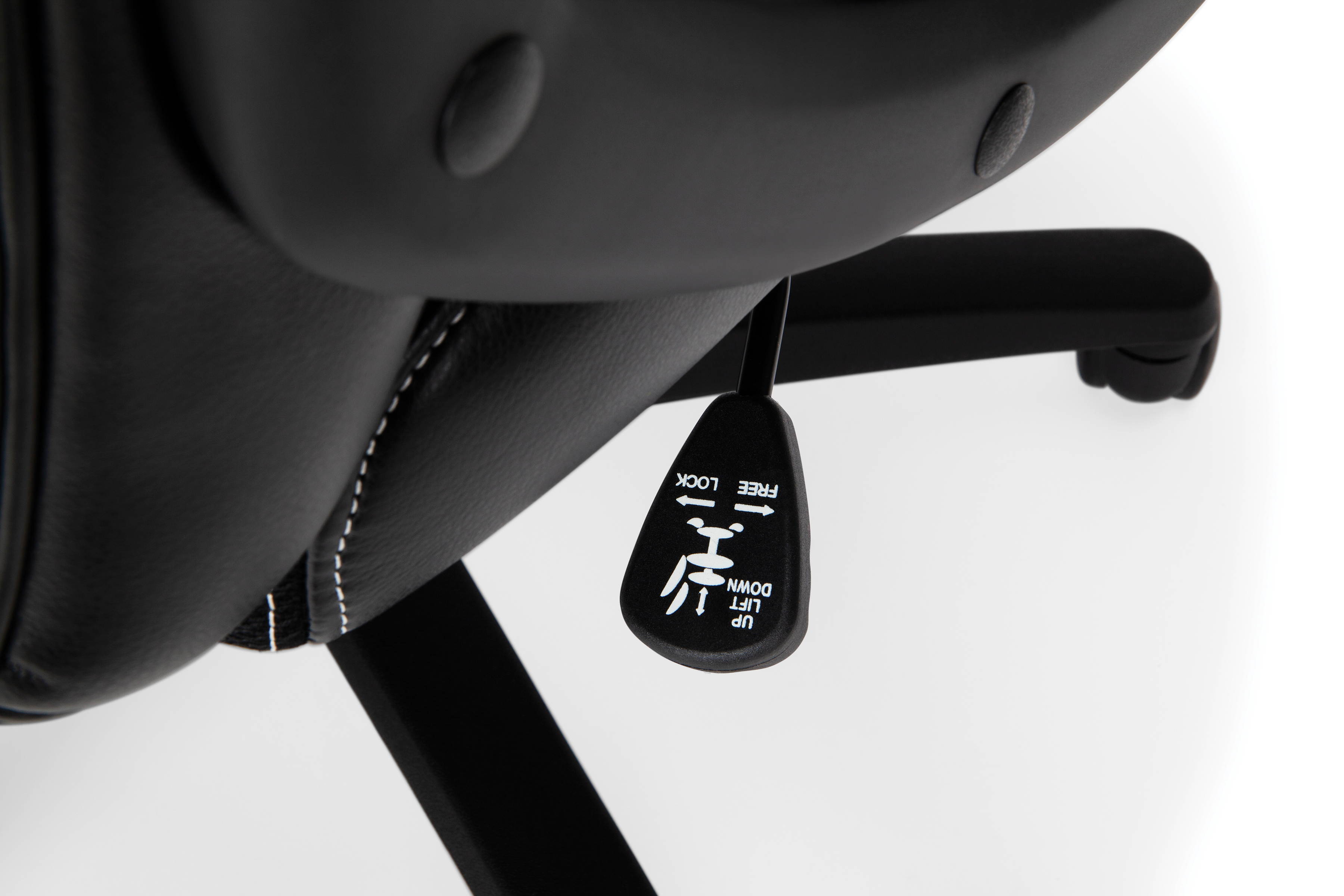 OFM Essentials Collection Racing Style SofThread Leather High Back Office Chair, in White (ESS-6060-WHT)