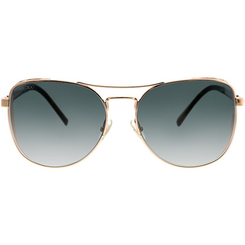 Jimmy Choo Sheena/S DDB 9O Womens Aviator Sunglasses Gold Copper 58mm