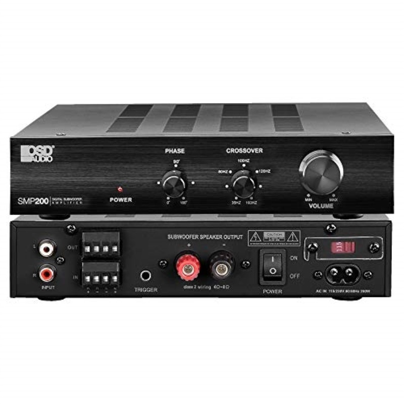 osd audio smp200 class d digital subwoofer amplifier rated at 200w max/120w rms