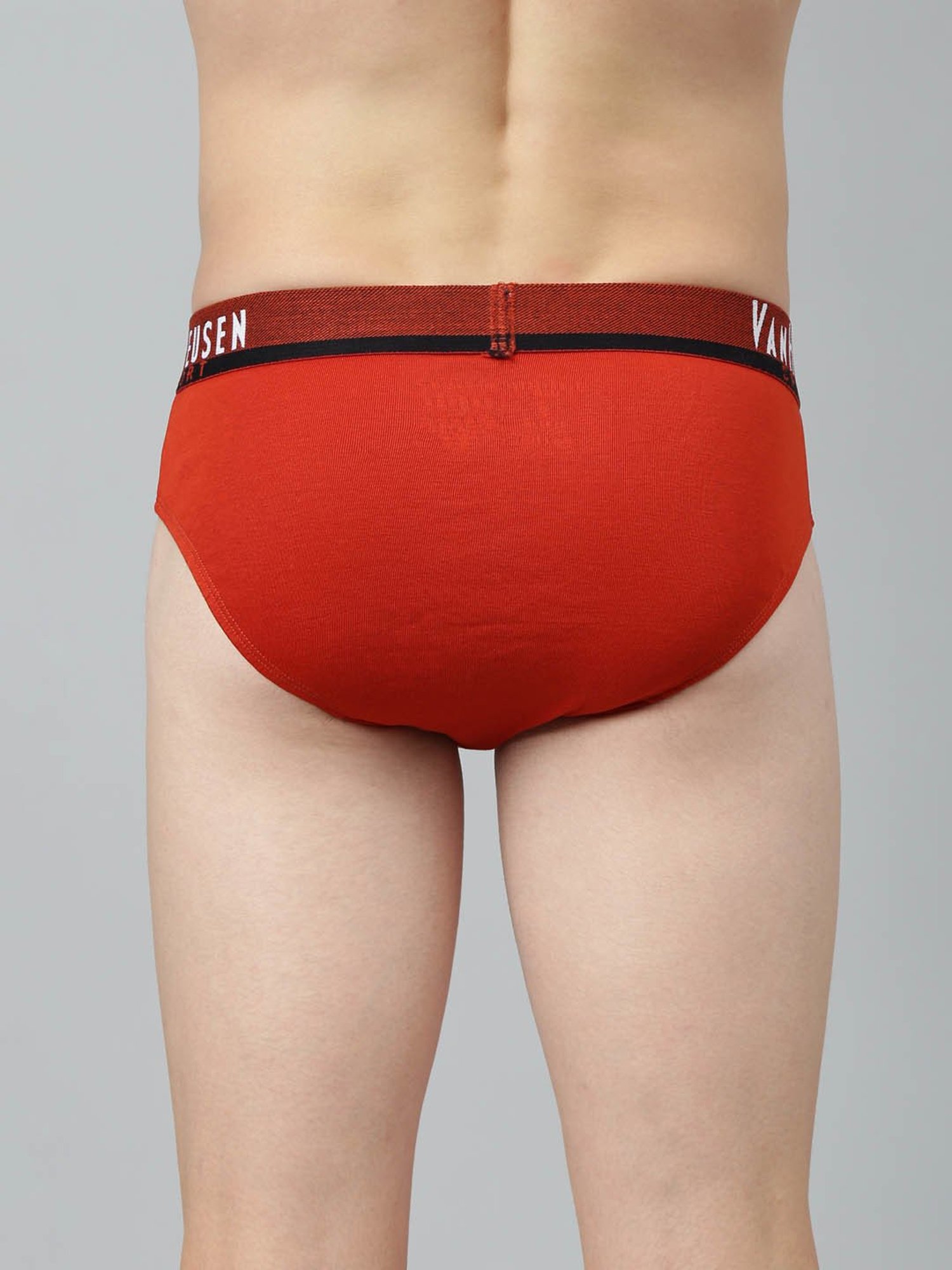 Van Heusen Sport Regular Fit Plush Back Elasticized Waistband Ultra Soft Briefs - Pack of 2