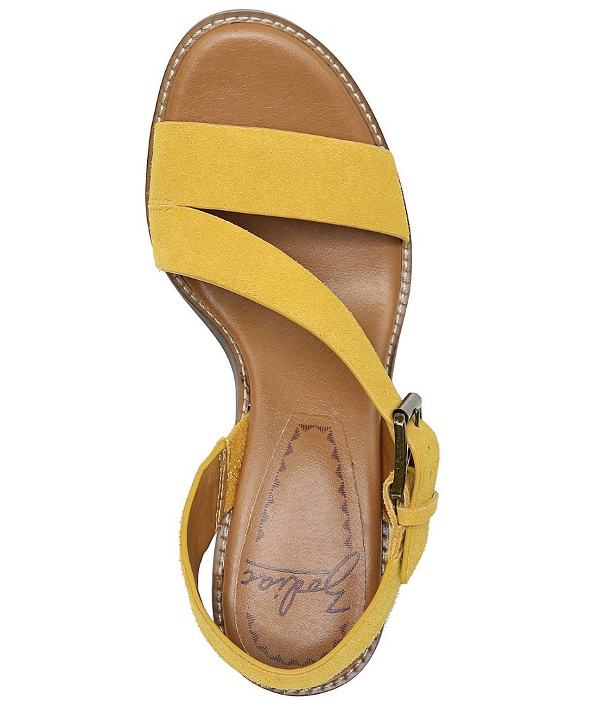 Zodiac Ivy Suede Asymmetrical Block Heel Sandals