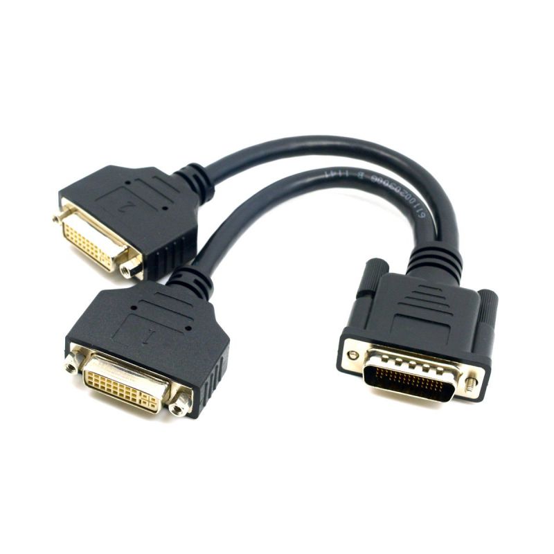 CableDeconn DMS 59 Pin Dual 2 DVI Monitors, DMS 59 Pin Male to Two DVI 24+5 Female Dual Monitor Extension Cable Adapter for LHF Graphics Card (dus 59 pin Dual dvi)