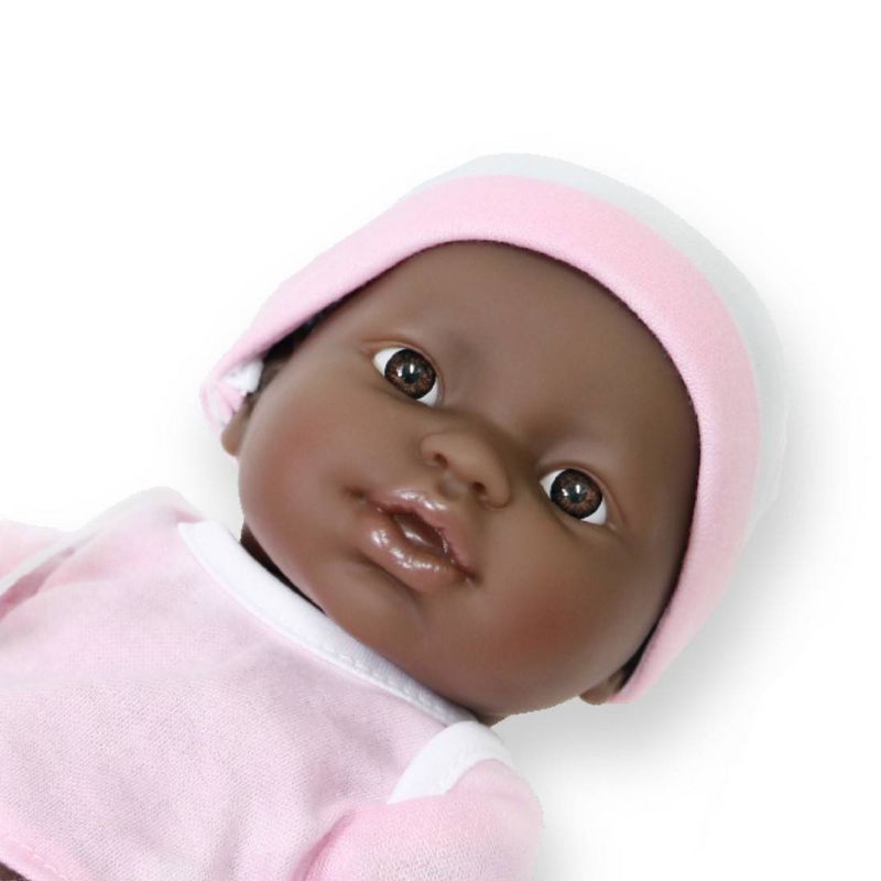 JC Toys La Newborn 12" African American All Vinyl Nursery Gift Set Doll
