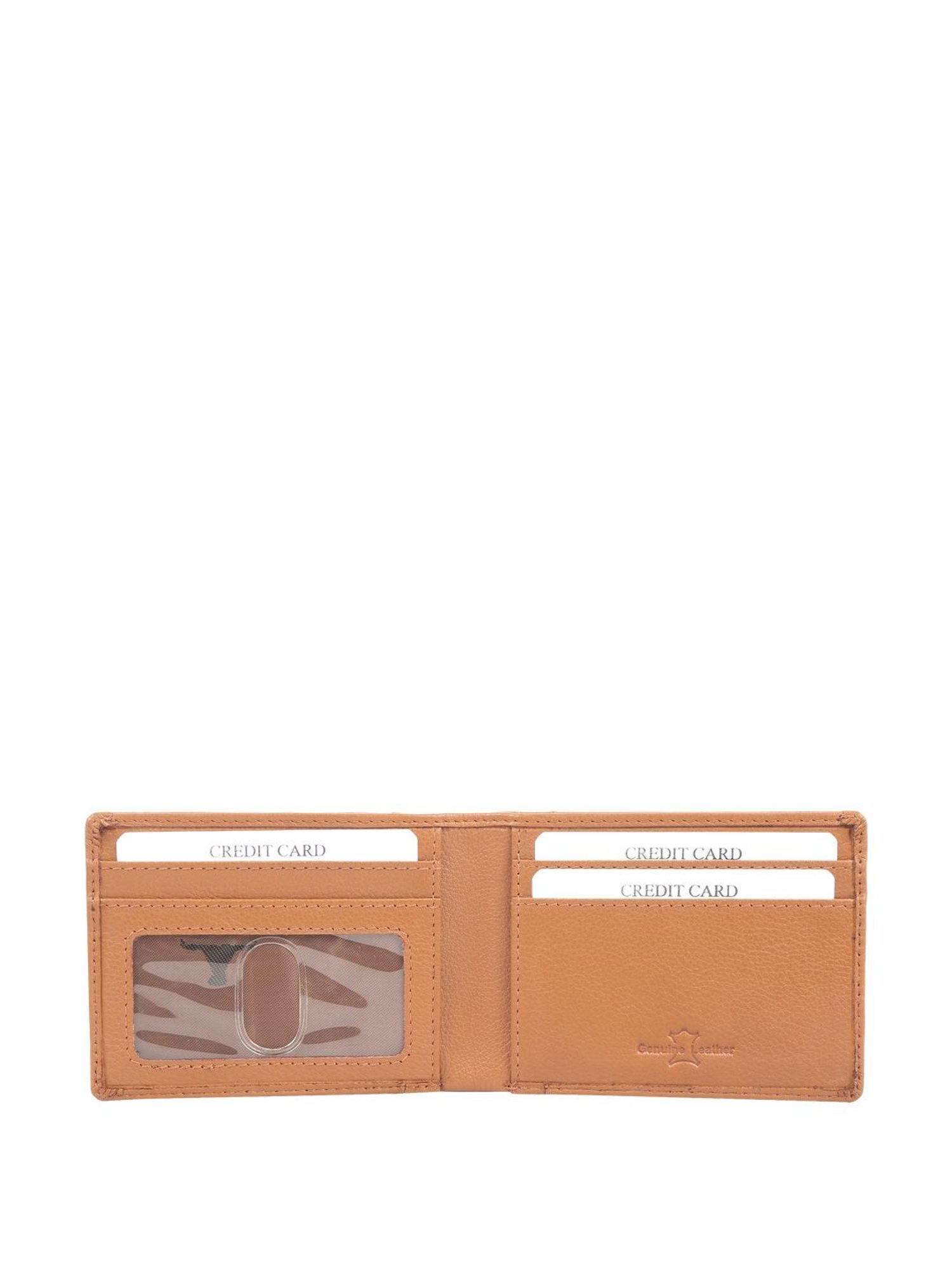 BULCHEE Tan Casual Leather Bi-Fold Wallet for men