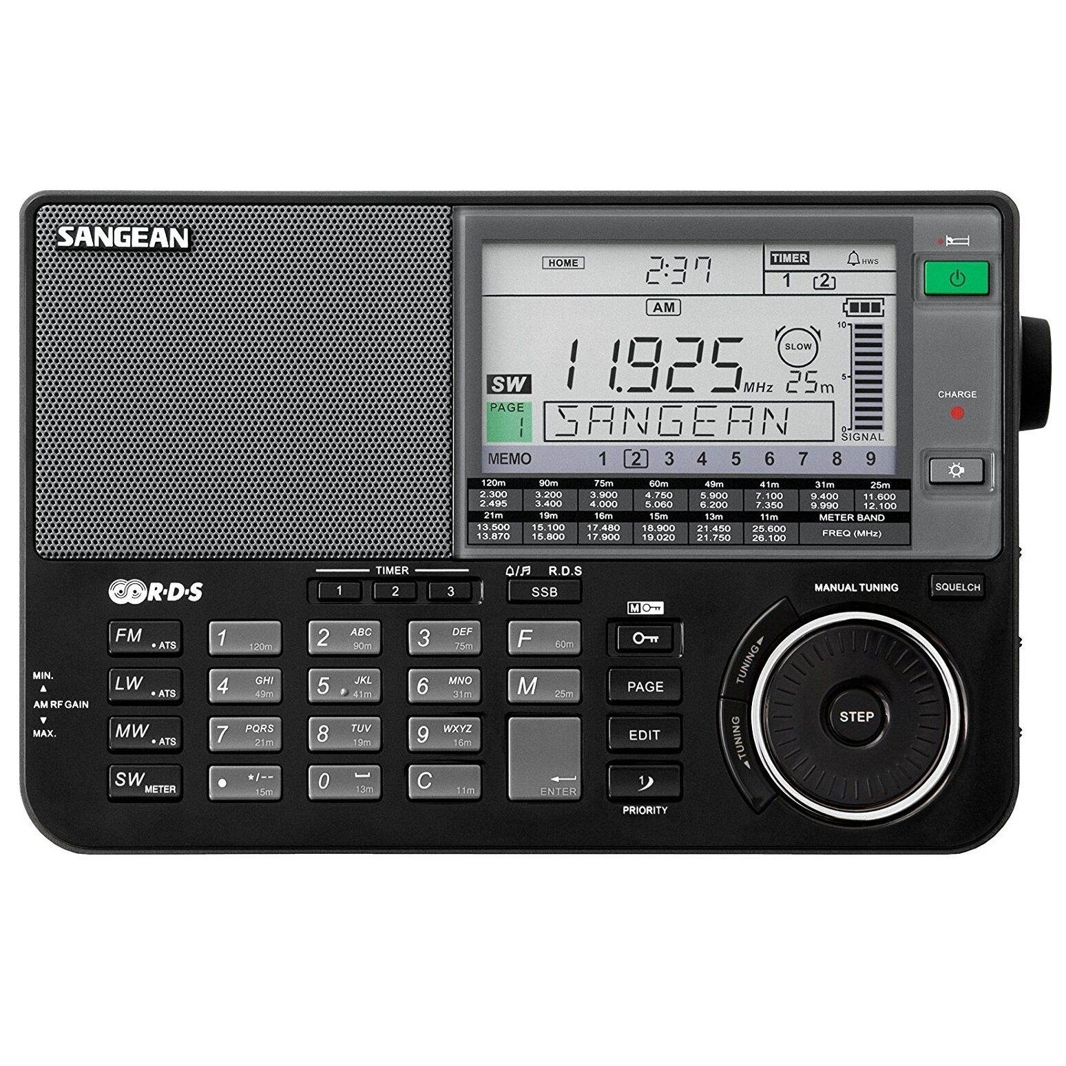 Sangean ATS-909X FM-RBDS AM FM / LW / SW World Band Receiver Radio in Black New