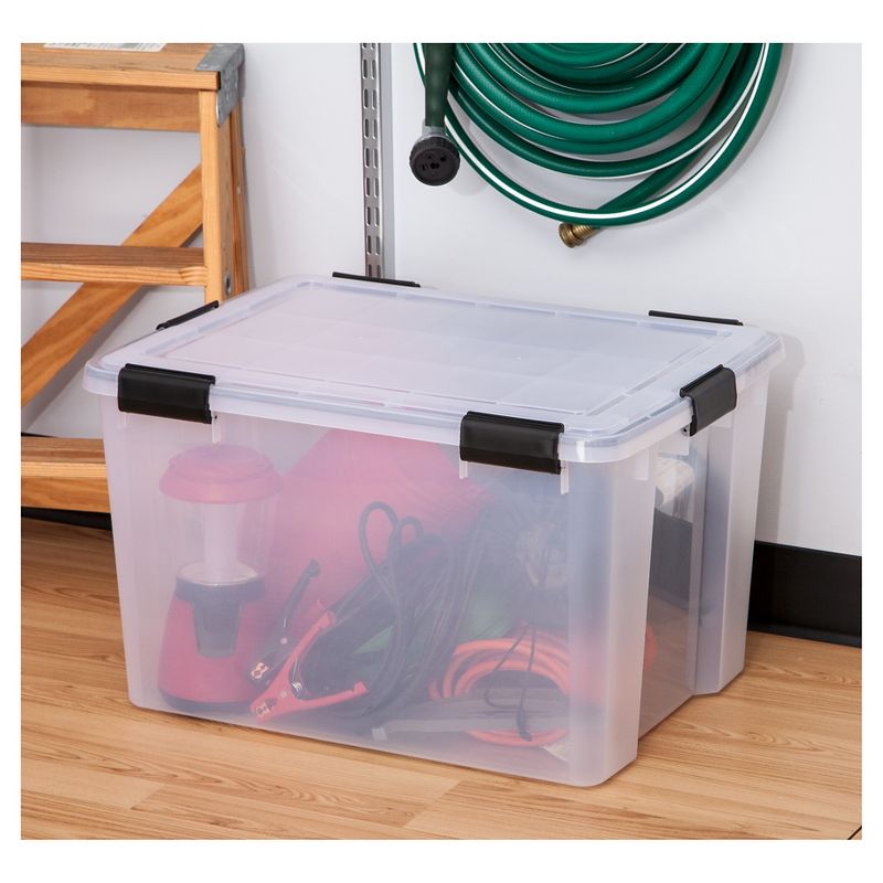 IRIS 4pk 74qt Weathertight Plastic Storage Bin