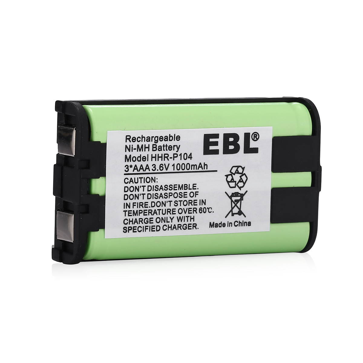EBL 10 Pack HHR-P104 Batteries 1000mAh 3.6V Cordless Home Phone Replacement Battery for HHR-P104 P104A KX-TG2314 KX-TG2388B