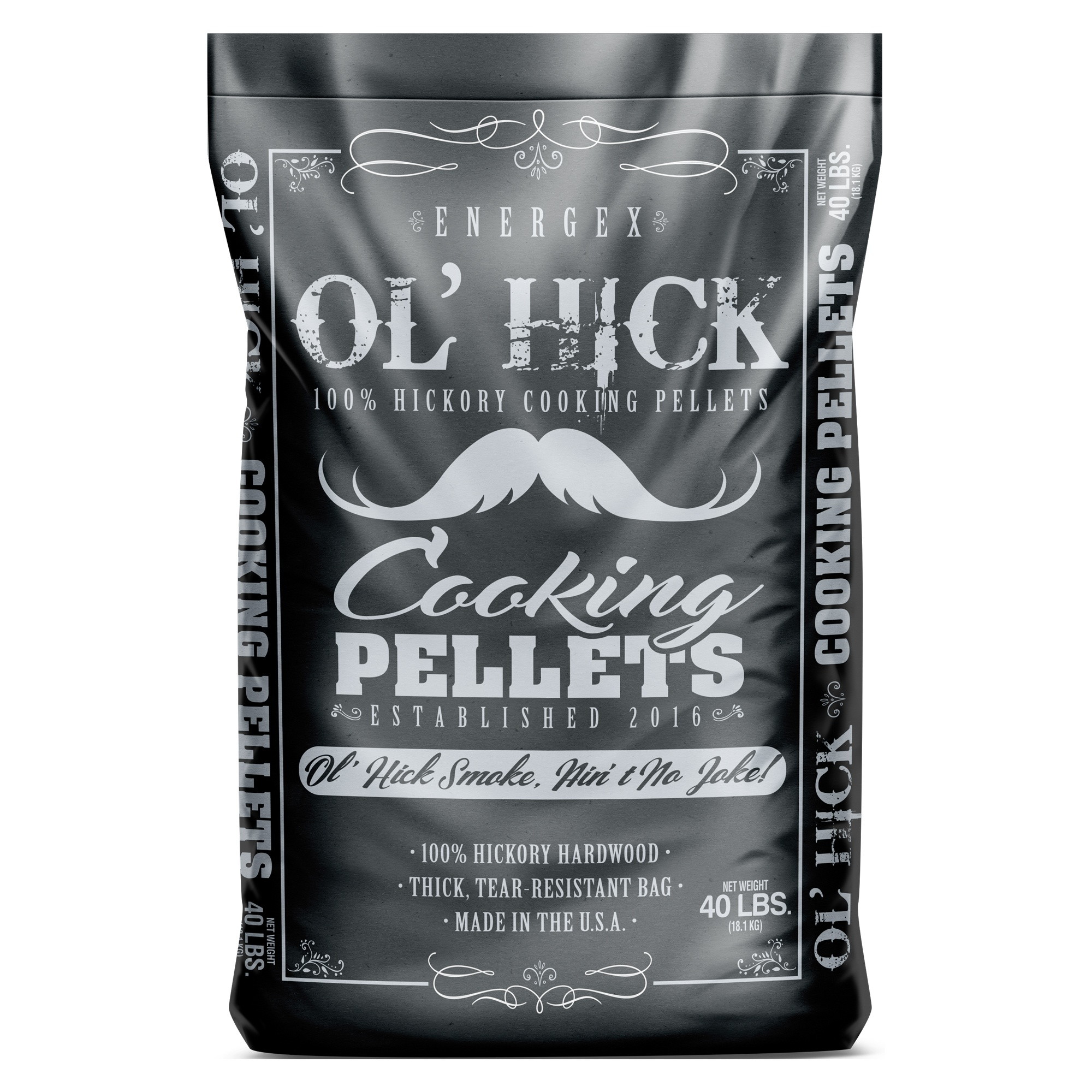 Ol' Hick Cooking Pellets Hickory Smoker Grilling Cooking Pellets, 40 Pound Bag