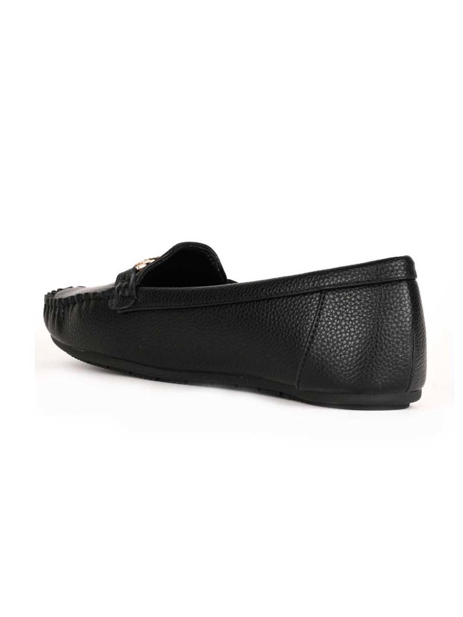 Jove Women's Black Casual Loafers