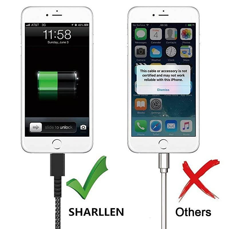 iPhone Charger Cable 5Pack 3ft6ft10ft  Durable Data Lightning Cord Nylon Braided iPhone Charging Cables Fast USB iPhone Chargers Compatible iPhone XSMaxXRX88P77P66P6SiPadBlack