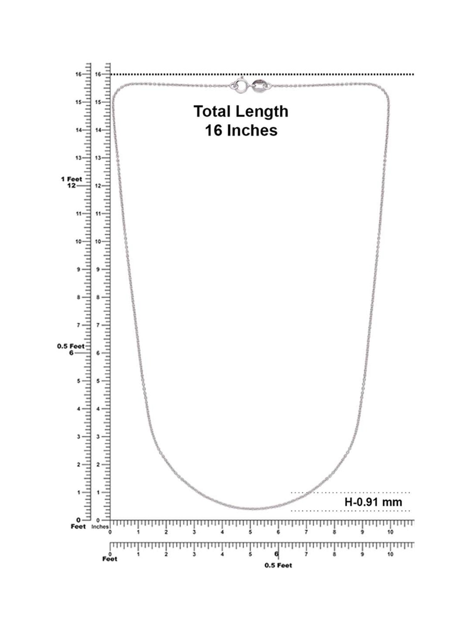 CKC Elegant White Gold 18kt Fancy Chain