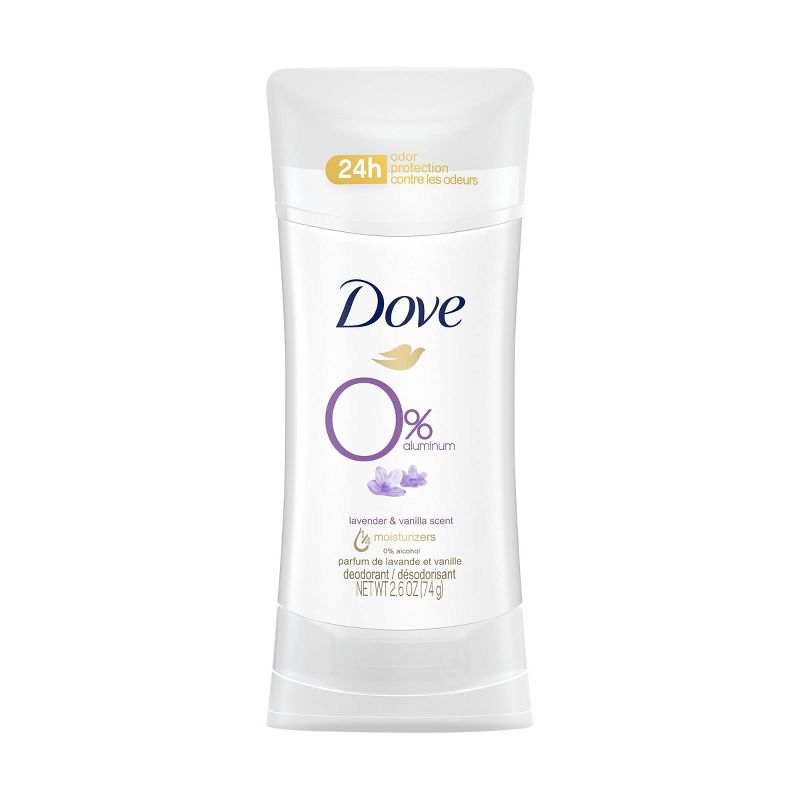 Dove 0% Aluminum Lavender & Vanilla Deodorant Stick - 2.6oz