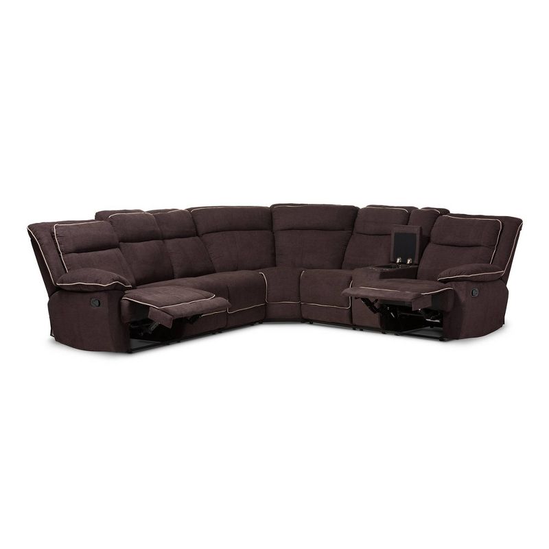 3pc Keswick Sectional Sofa Brown - Abbyson Living