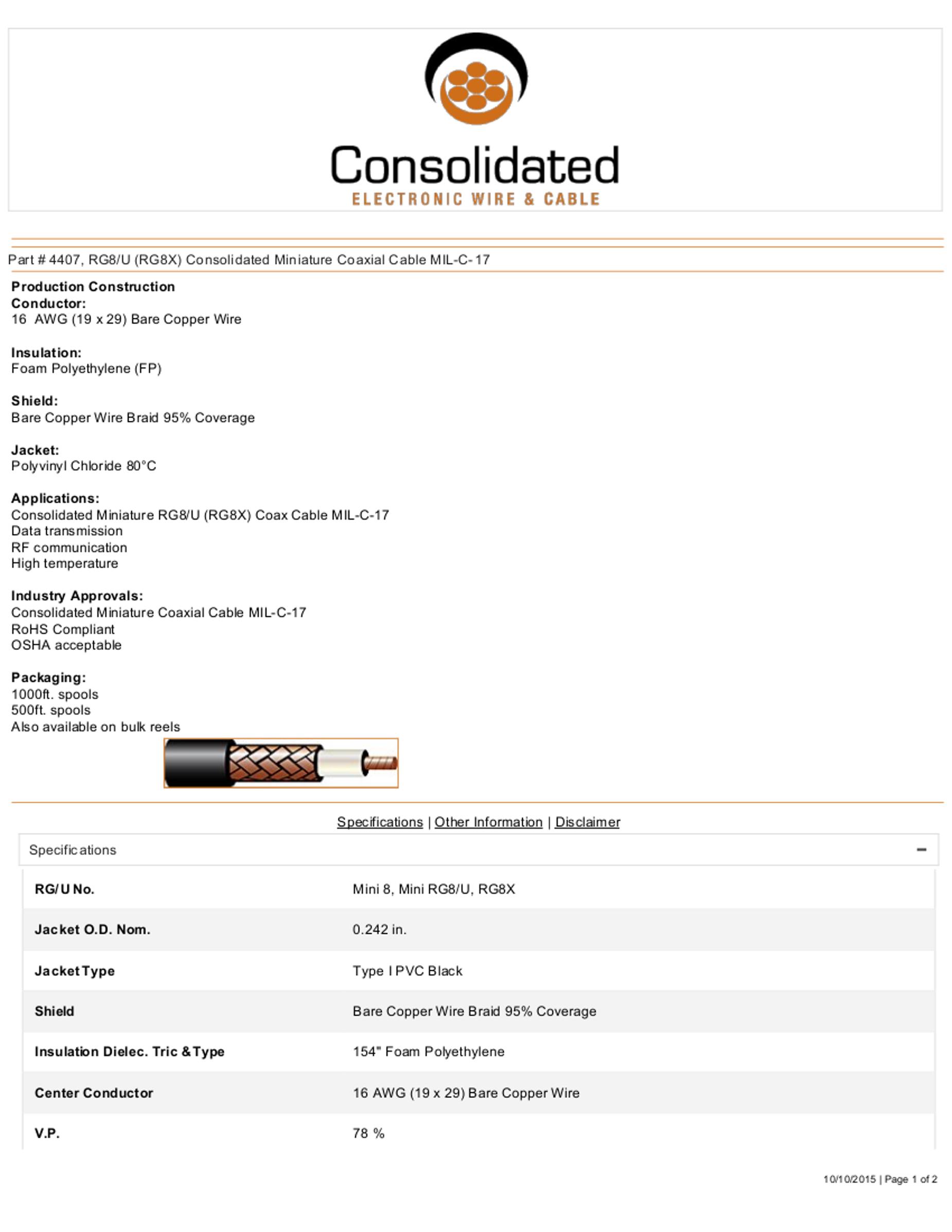 RG-8X Mini-8 Coaxial Jumper/Antenna Line/Patch Cable - BNC Male Connectors - US Made by MPD Digital - (25 FT)
