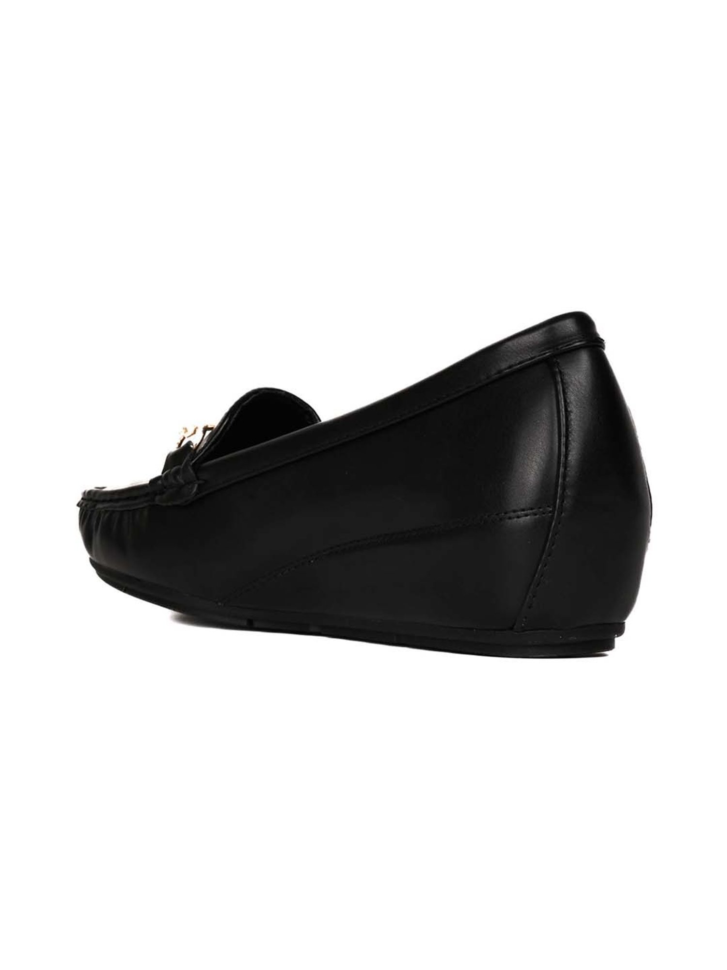 Jove Women's Black Casual Loafers