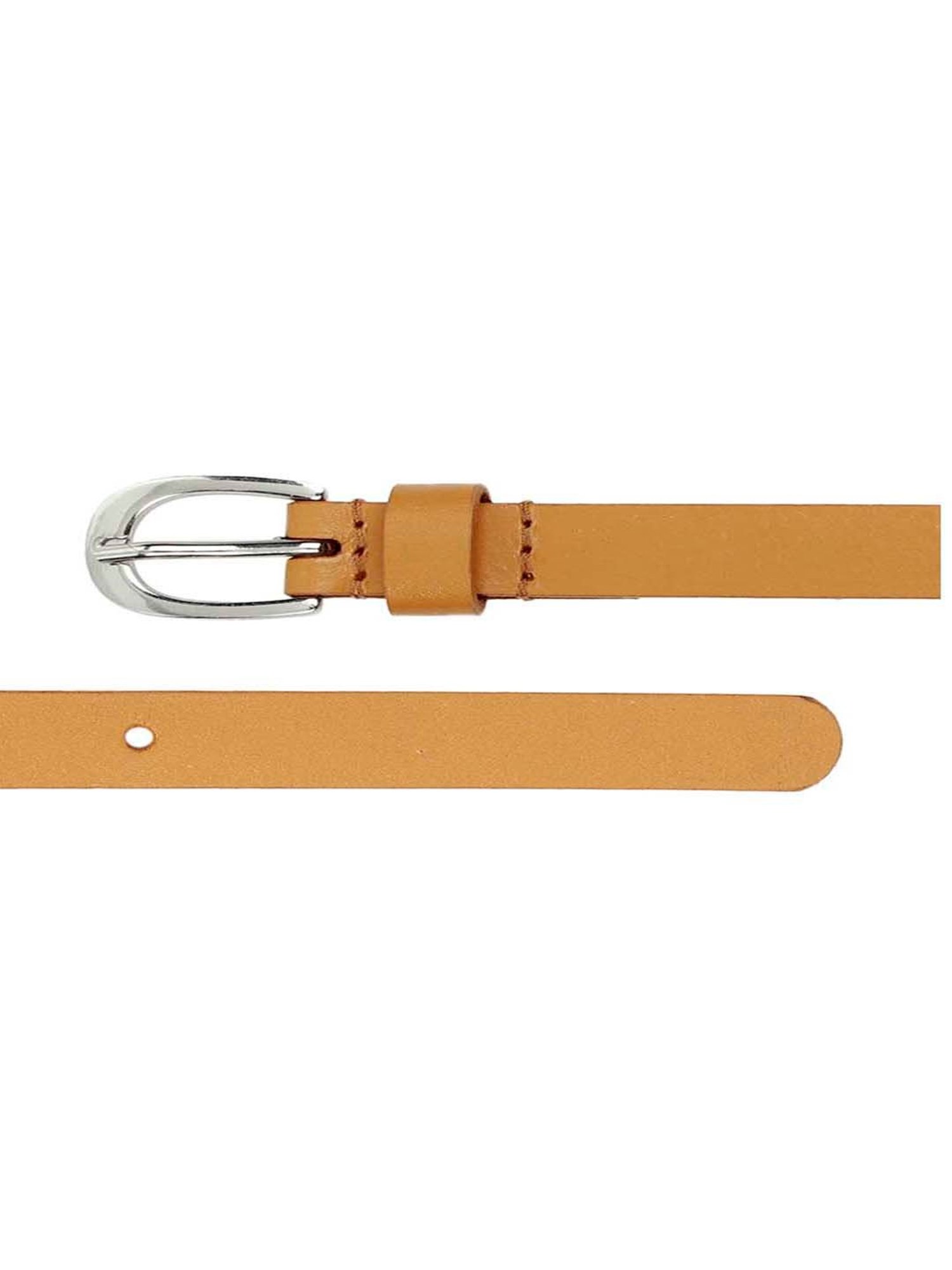 Hidesign Mariko Brown Solid Leather Narrow Belt