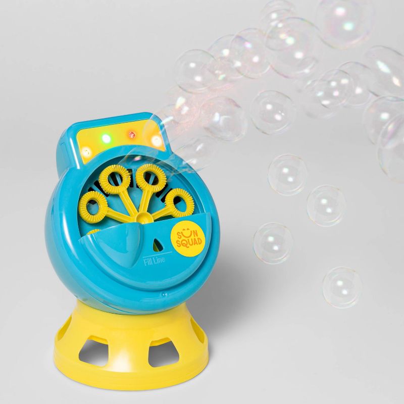 Light-Up Bubble Machine Blue/Yellow - Sun Squad™