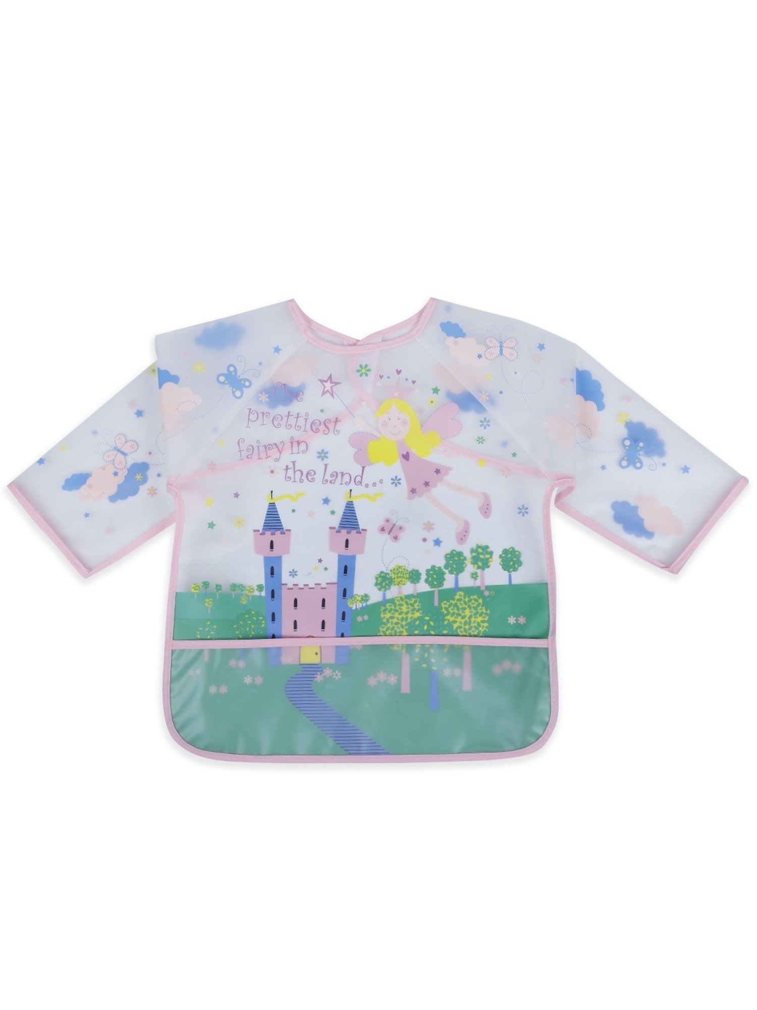 Baby Moo Kids Pink & Green Printed Bib