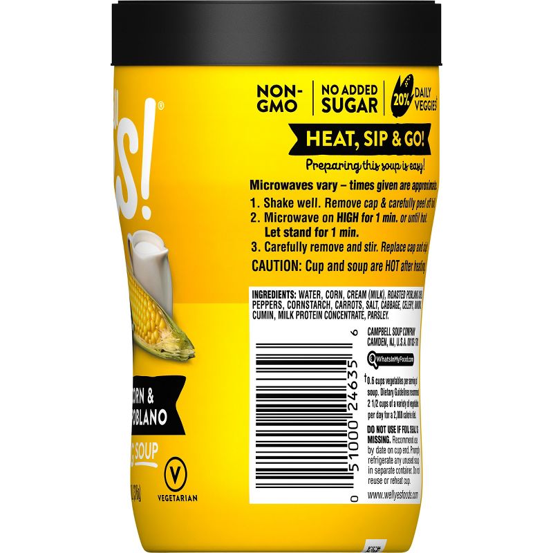 Campbell's Well Yes! Sweet Corn & Roasted Poblano Sipping Soup - 11.2oz