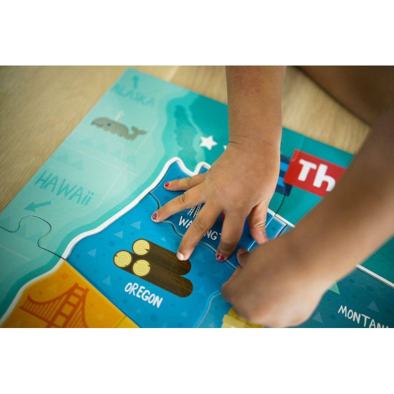 Chuckle & Roar Giant Floor Puzzle - USA Map - 50pc