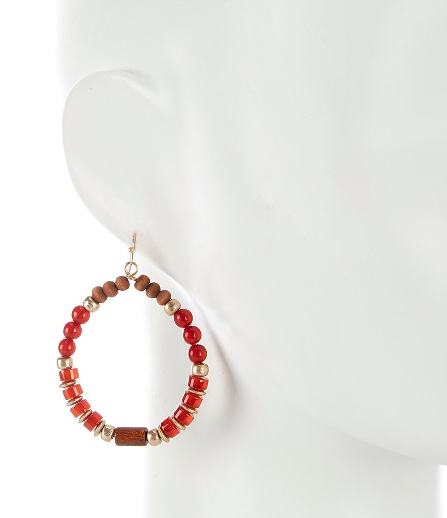 Southern Living Beaded Hoop Earrings