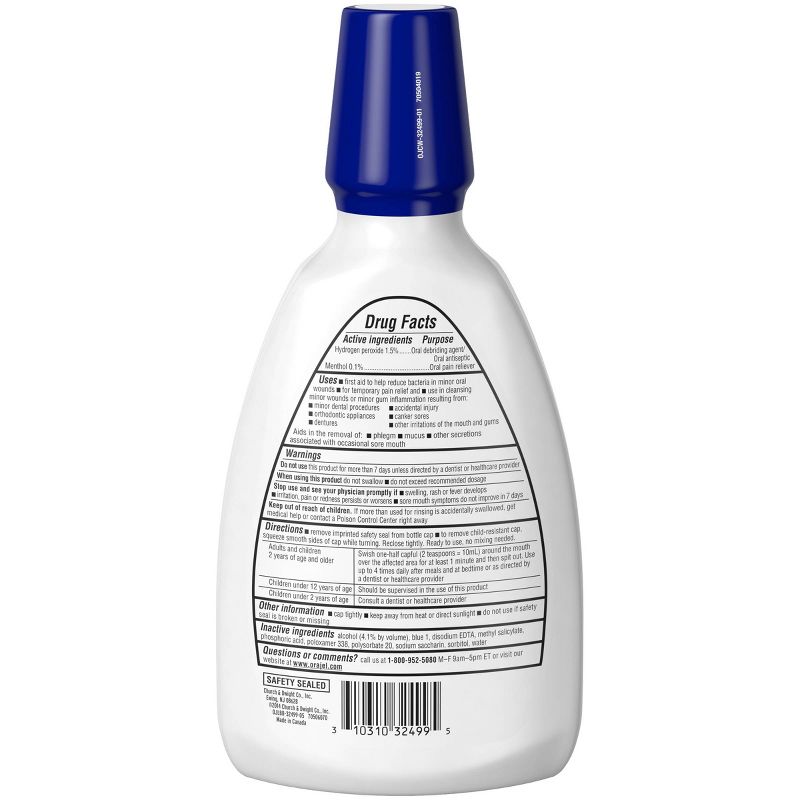 Orajel Mouth Sores Antiseptic Rinse - 16 fl oz