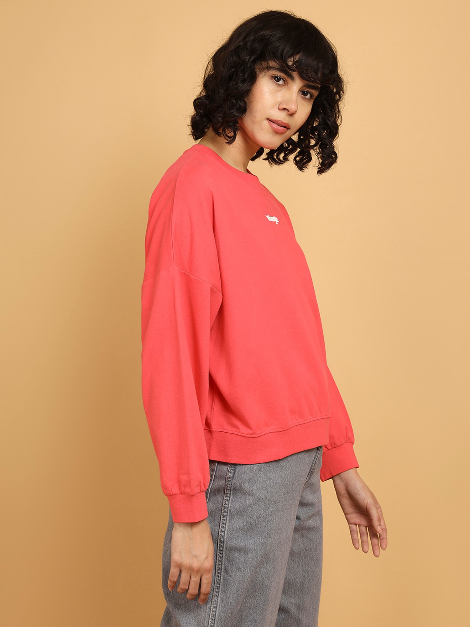 Wrangler Pink Logo Print Pullover