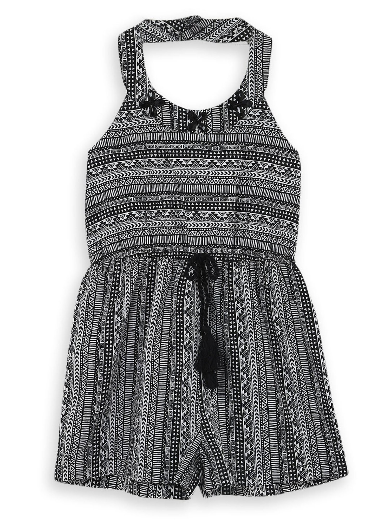 Nauti Nati Kids Black Striped Jumpsuit