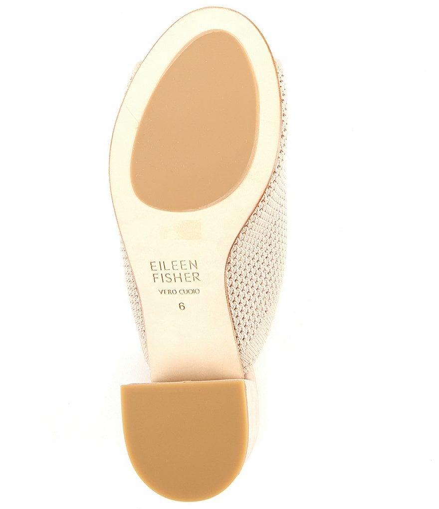 Eileen Fisher Fave Stretch Fabric Block Heel Mules