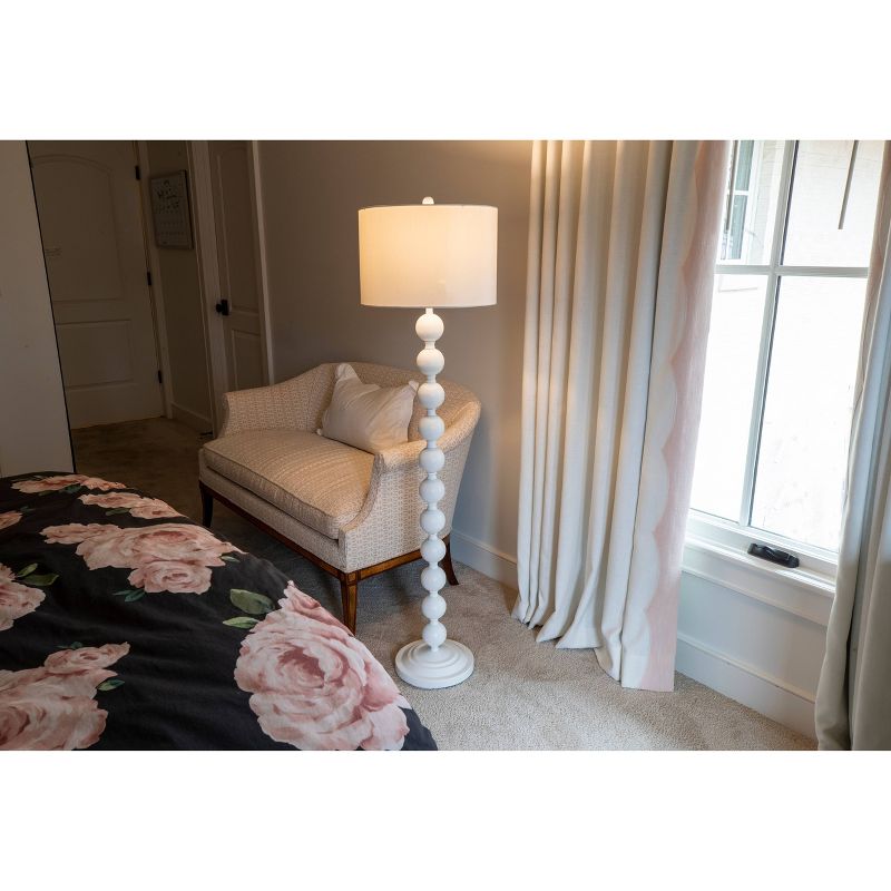 59" Stacked Ball Floor Lamp White - Decor Therapy