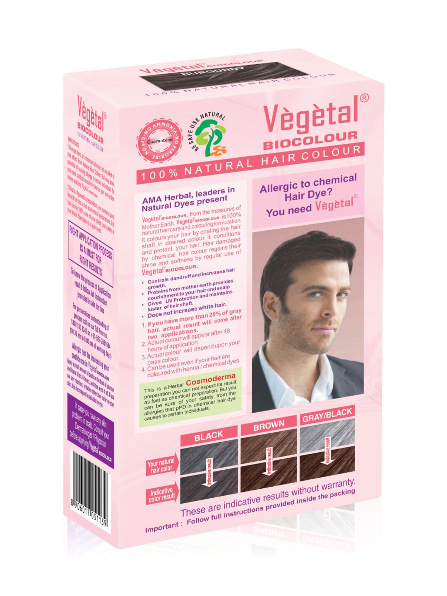 Vegetal Hair Bio Color Burgundy - 50 gm