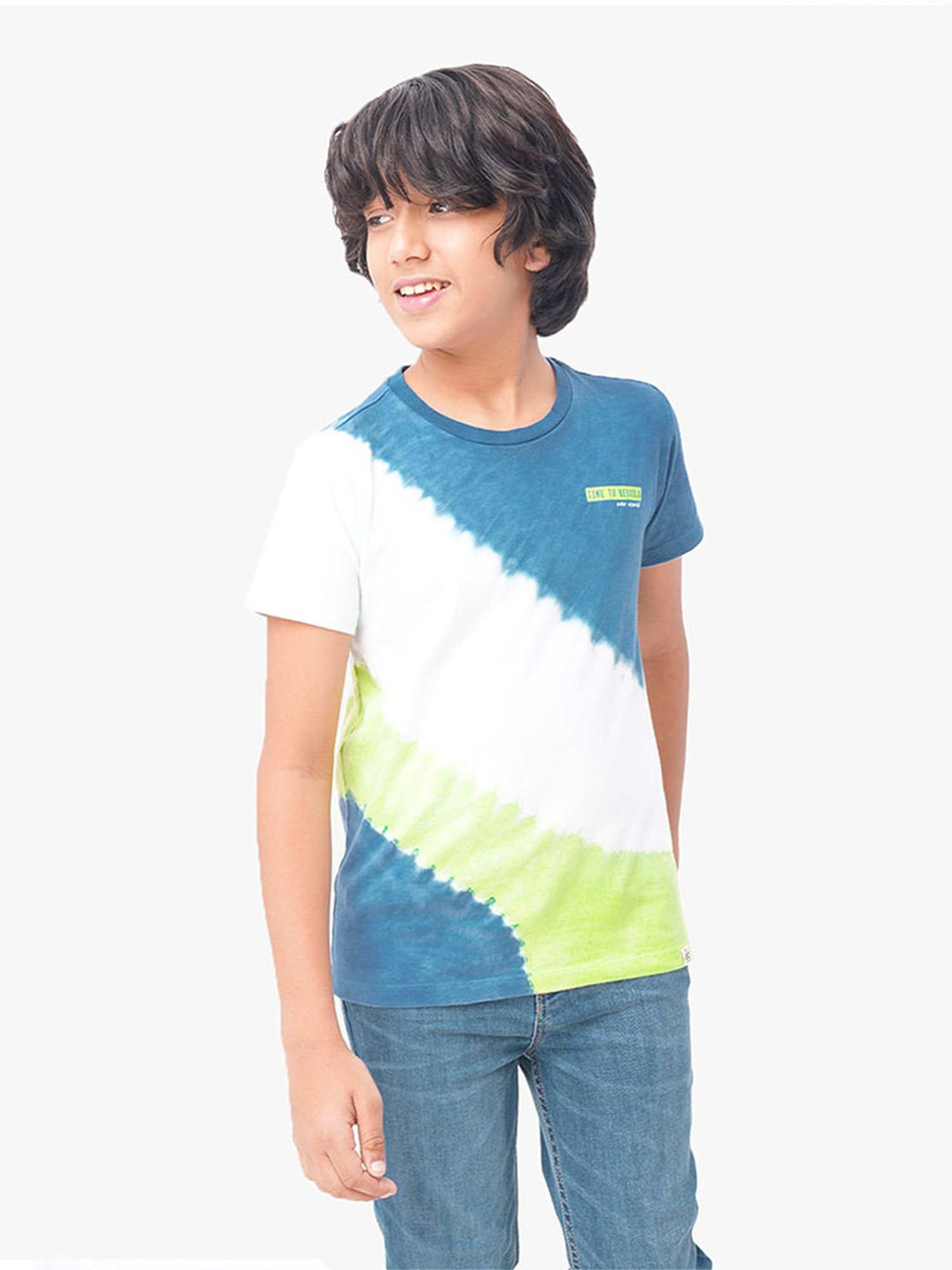 Edheads Boys Multicolor Cotton Color Block T-Shirt
