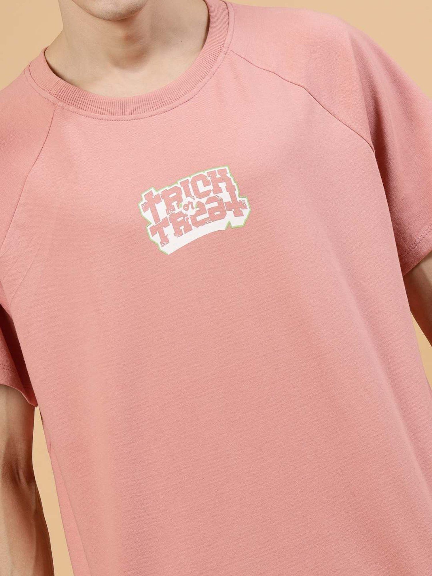 Rigo Pink Loose Fit Printed T-Shirt
