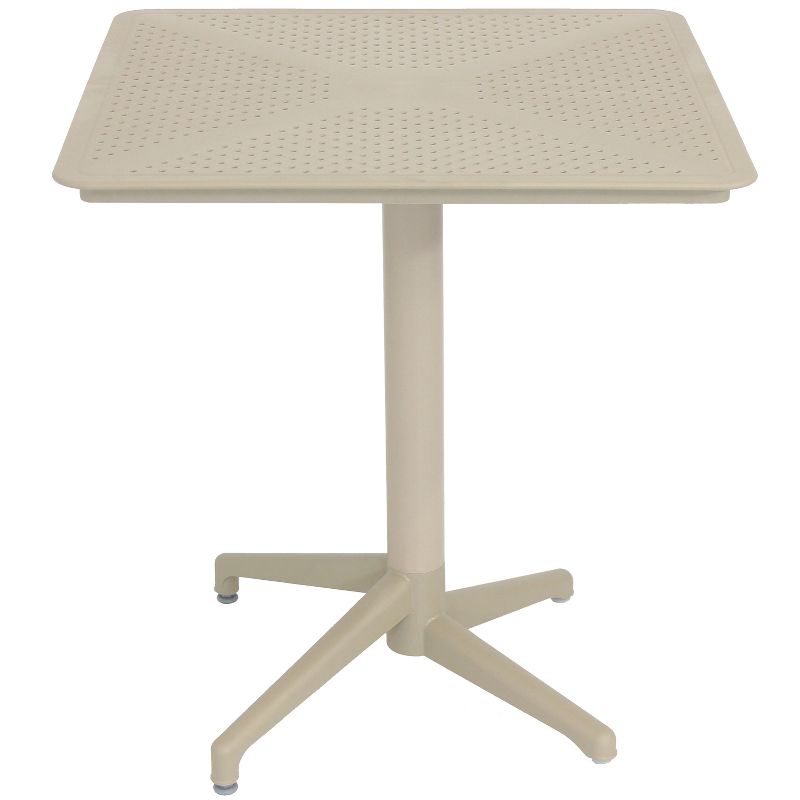 Renaissance Square Outdoor Patio Stacking Table - Gray - Vifah