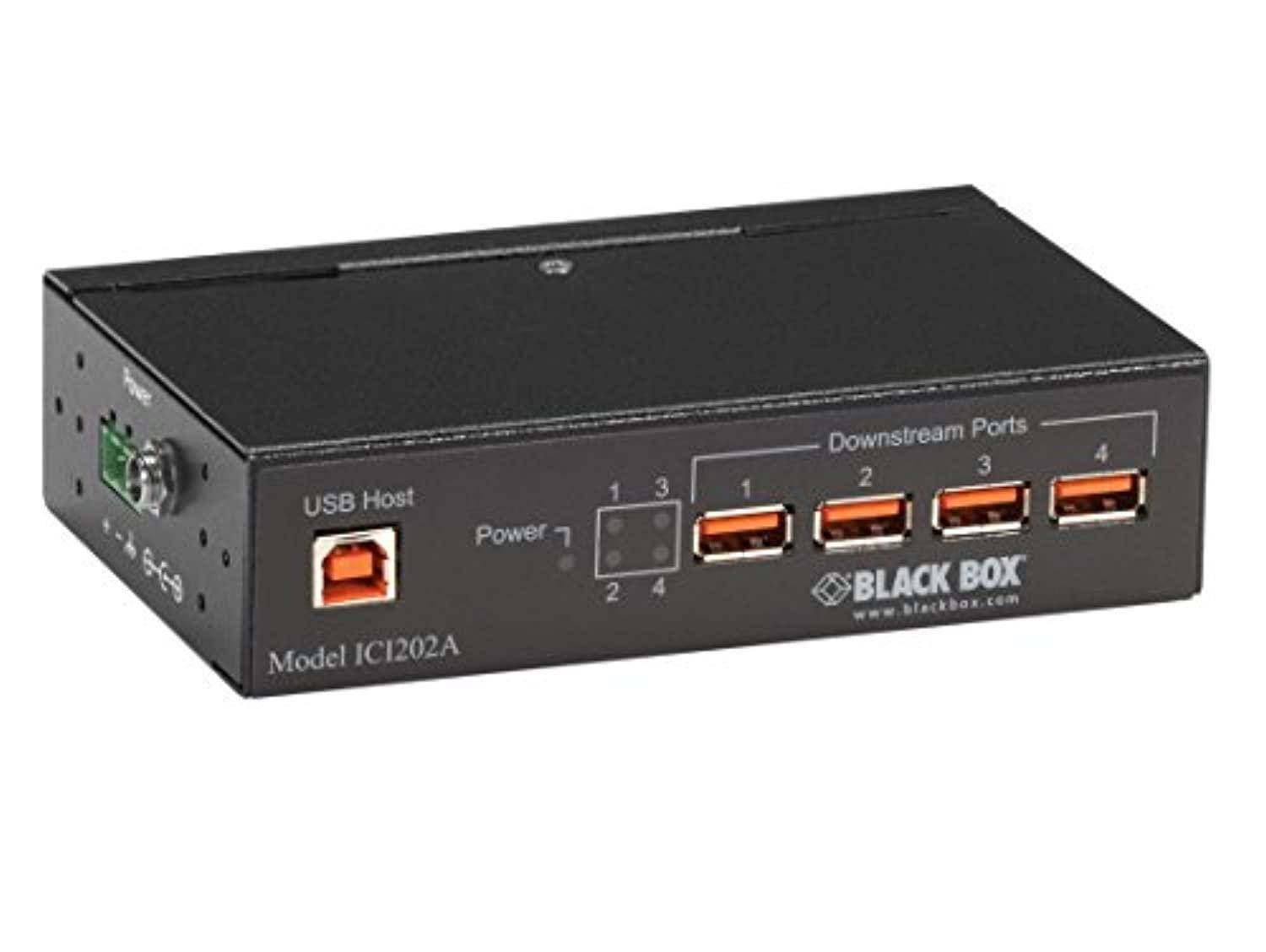 Black Box Industrial-Grade USB Hub, 4-Port with Isolation