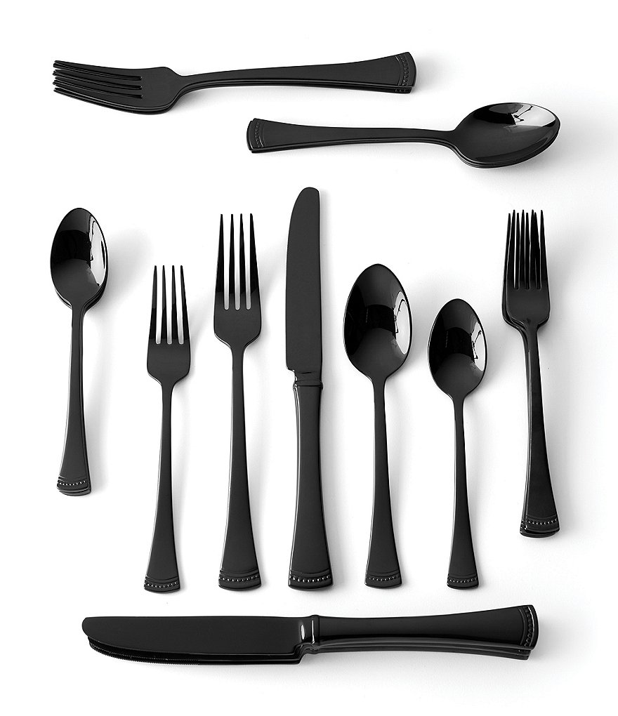 Lenox Portola Black 20-Piece Stainless Steel Flatware Set