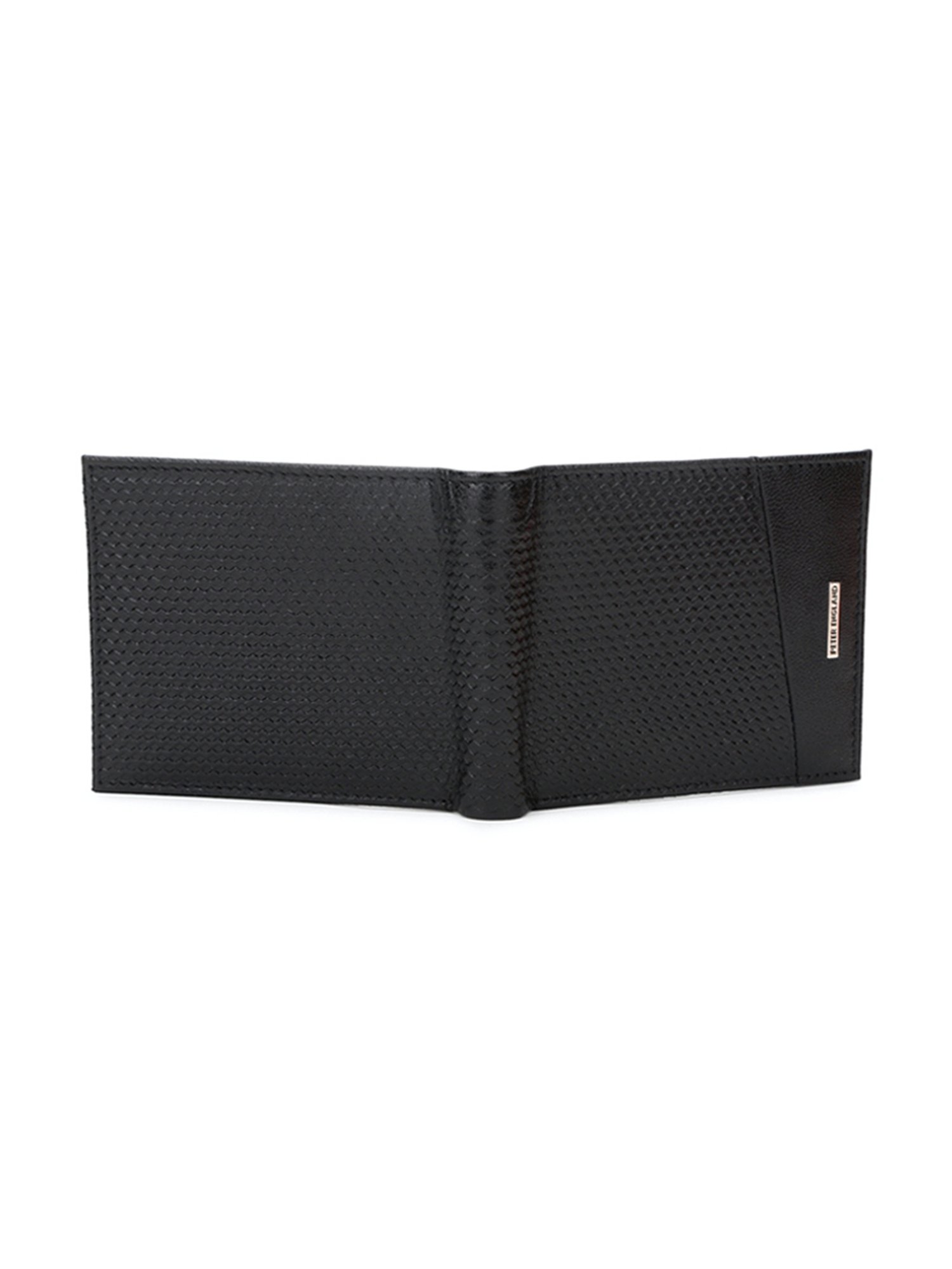 Peter England Black Leather Bi-Fold Wallet for Men