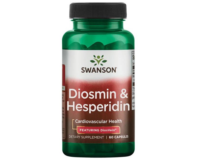Swanson Diosmin & Hesperidin (Featuring DiosVein) Capsules, 600 mg, 60 Count.