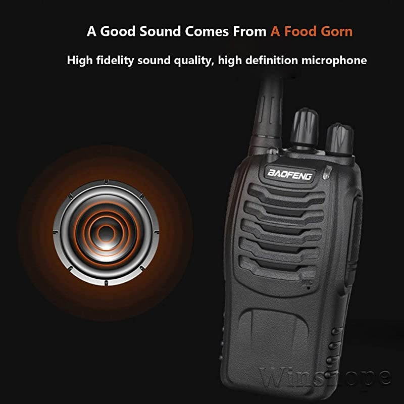 Long Range FRSGMRS Walkie Talkies 8 Pack Two Way Radios with Earpiece UHF Handheld Reachargeble BF888s Walkie Talkie for Adults or Kids Liion Battery and Charger Included