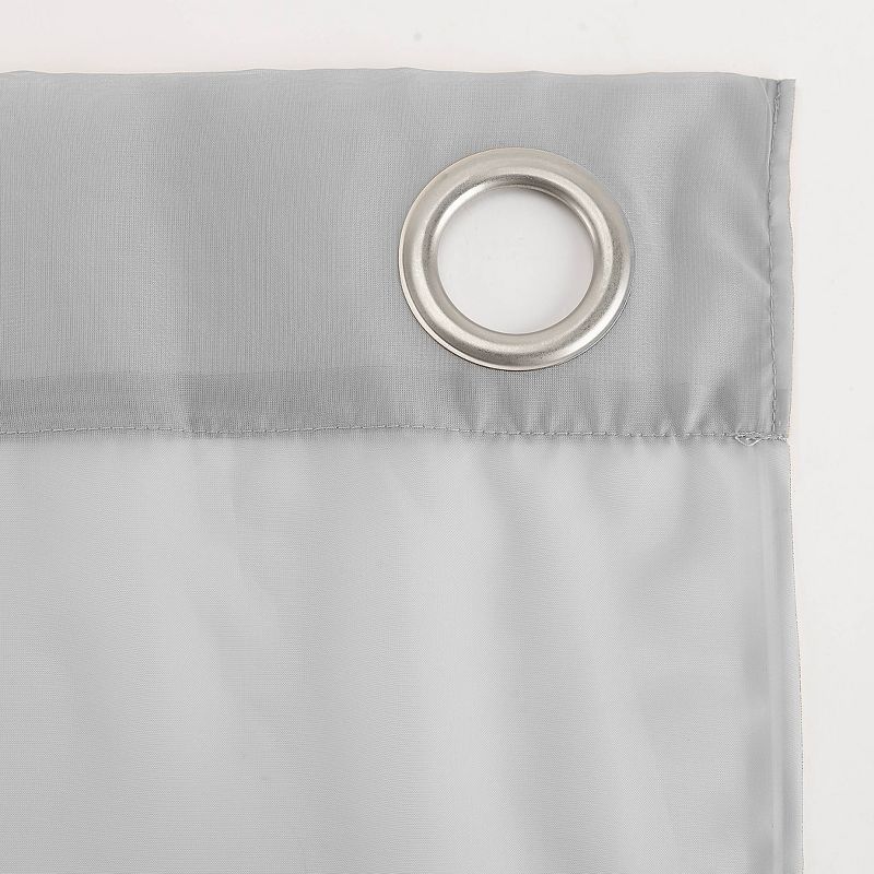 59"x84" Emily Sheer Voile Grommet Top Curtain Panel Gray - No. 918