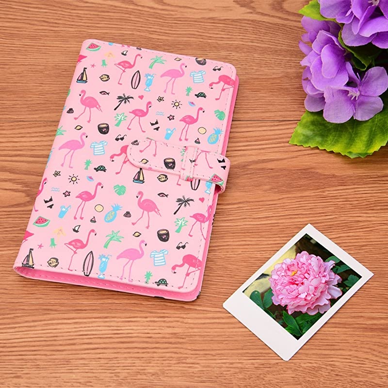 Wallet PU Leather Photo Album Compatible with Fujifilm Instax Mini 11 9 8 90 26 7s Instant Camera Film Polaroid Snap Zip Z2300 PIC300 Film Pink