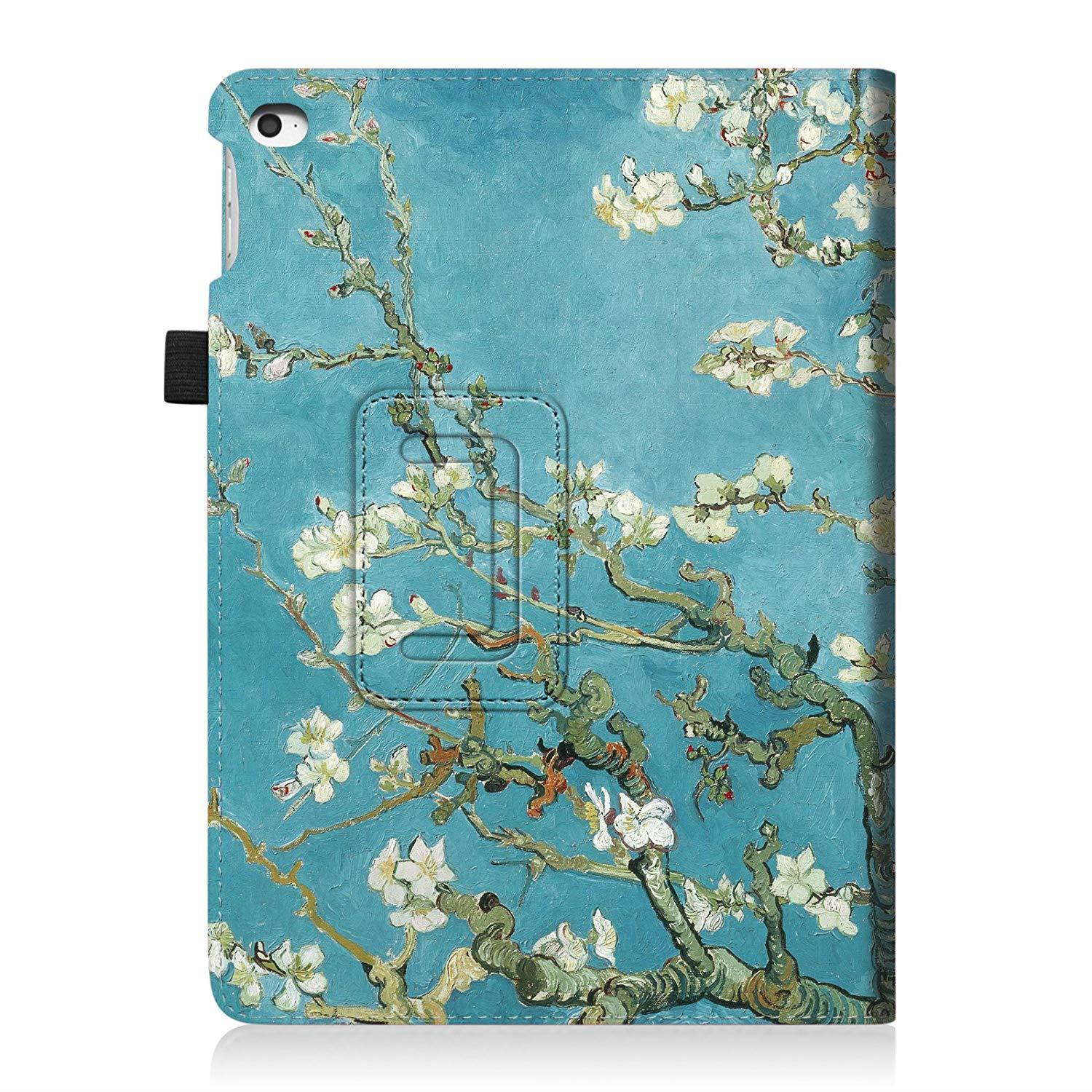 Fintie iPad Air 2 Case - Premium Vegan Leather Slim Fit Folio Case Smart Stand Protective Cover Auto Sleep/Wake Feature for Apple iPad Air 2, Blossom