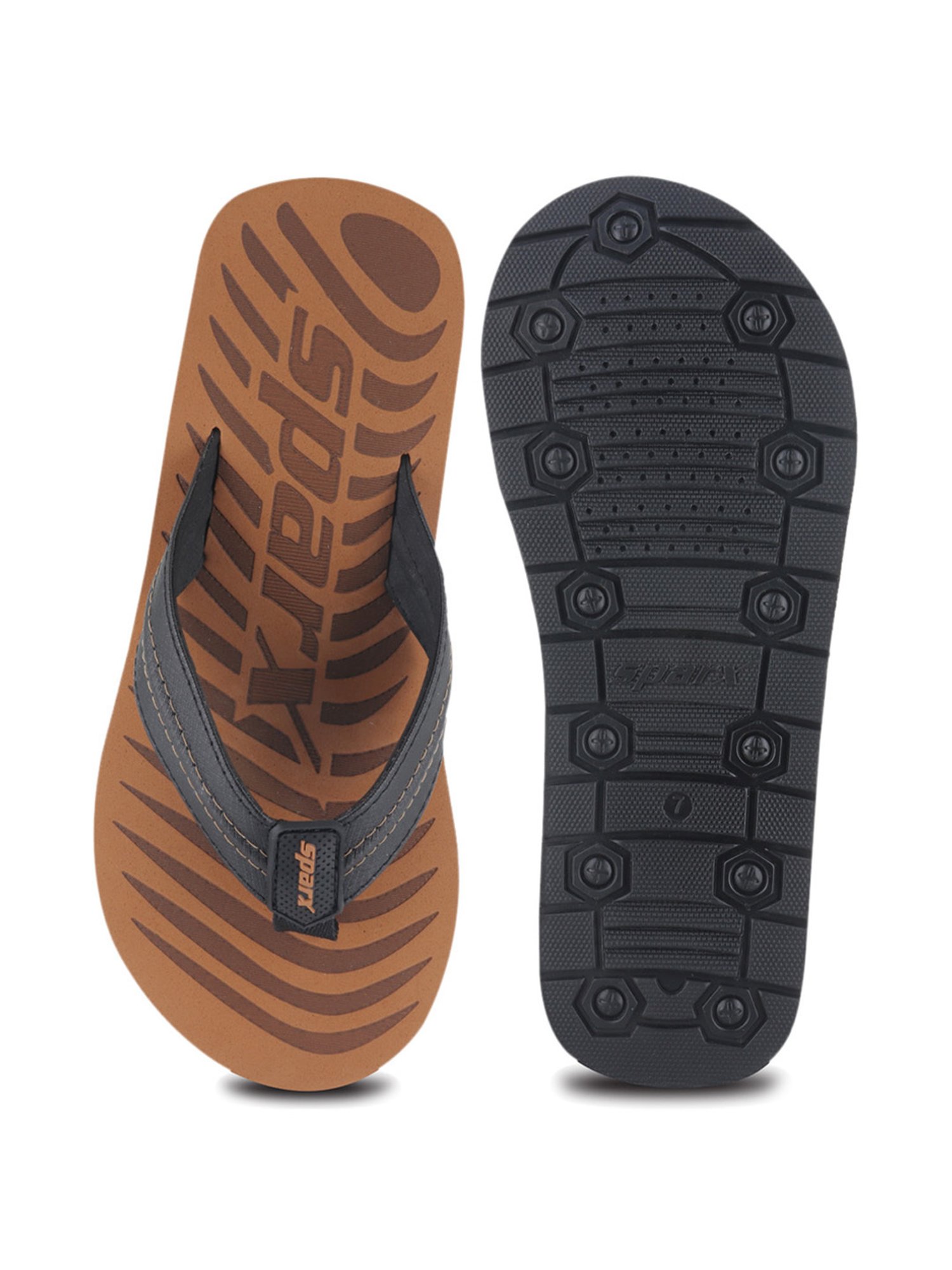 Sparx Men's Black Flip Flops